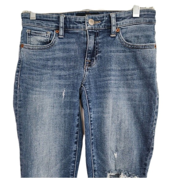 Lucky Brand Stella Skinny Distressed Cropped Women's Jeans, Size 00/24, Raw Hem - Picture 2 of 13